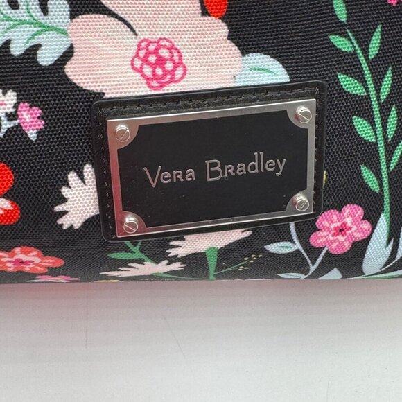 Vera Bradley Tangerine Twist Wheeled Carry-On Luggage Bag Black Floral - Picture 9 of 9